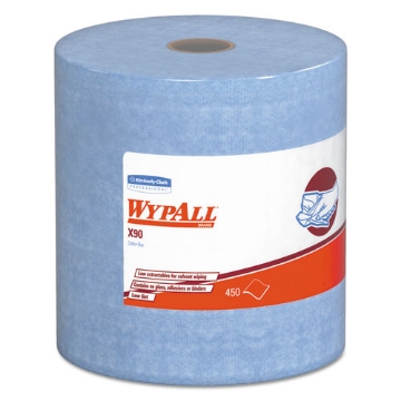 Picture of X90 Cloths, Jumbo Roll, 2-Ply, 11.1 x 13.4, Denim Blue, 450/Roll