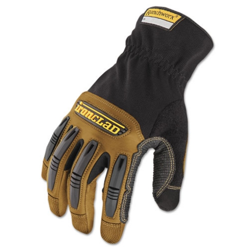 Picture of Ranchworx Leather Gloves, Black/tan, Medium