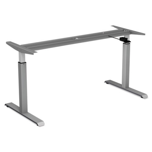 Picture of AdaptivErgo Sit-Stand Pneumatic Height-Adjustable Table Base, 59.06" x 28.35" x 26.18" to 39.57", Gray