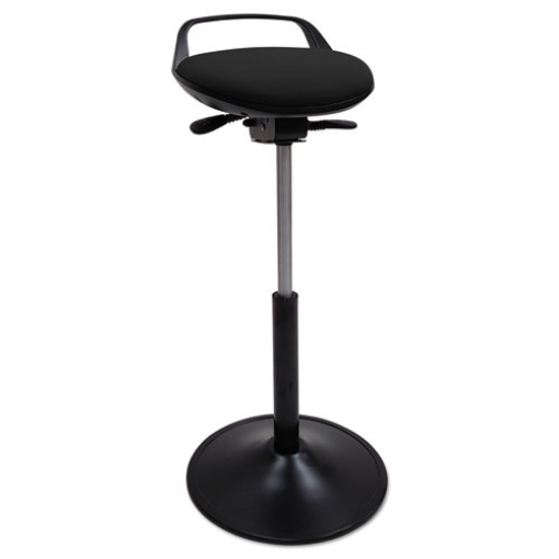 Picture of Perch Sit Stool, Supports Up To 250 Lb, Black