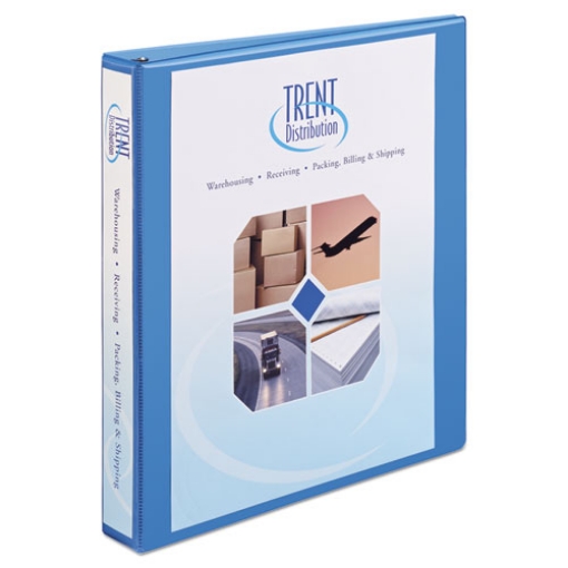 Picture of Heavy-Duty Non Stick View Binder With Durahinge And Slant Rings, 3 Rings, 1" Capacity, 11 X 8.5, Light Blue, (5301)