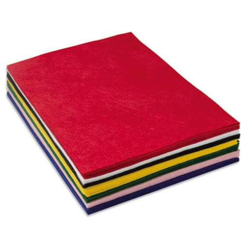 Picture of One Pound Felt Sheet Pack, Rectangular, 9 X 12, Assorted Colors, 30/pack