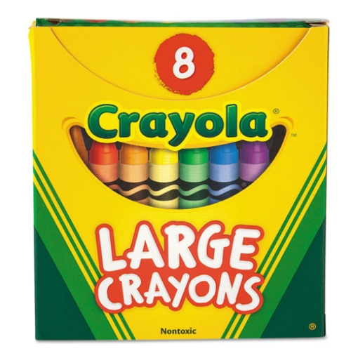 Picture of Large Crayons, Tuck Box, 8 Colors/box