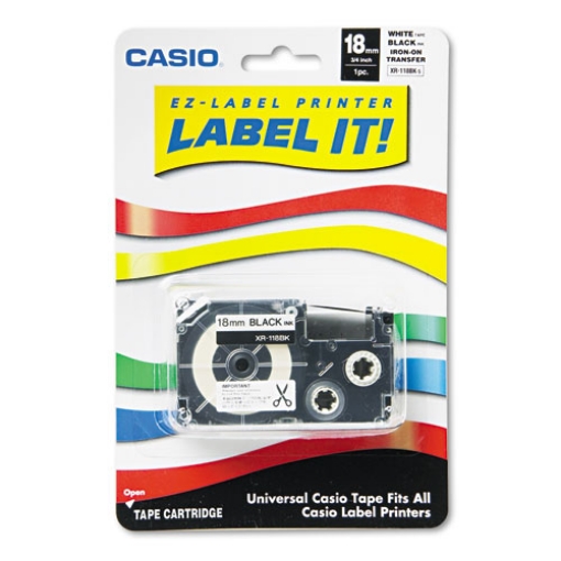 Picture of Label Printer Iron-On Transfer Tape, 0.75" X 26 Ft, Black On White