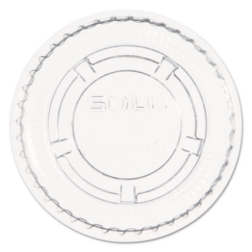 Picture of Portion/souffle Cup Lids, Fits 0.5 Oz To 1 Oz Cups, Pet, Clear, 125 Pack, 20 Packs/carton