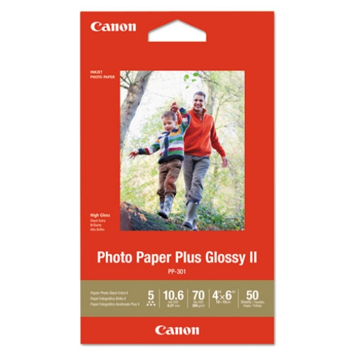 Picture of Photo Paper Plus Glossy II, 10.6 mil, 4 x 6, Glossy White, 50/Pack