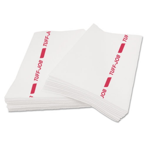 Picture of Tuff-Job S900 Antimicrobial Foodservice Towels, 12 x 24, White/Red, 150/Carton