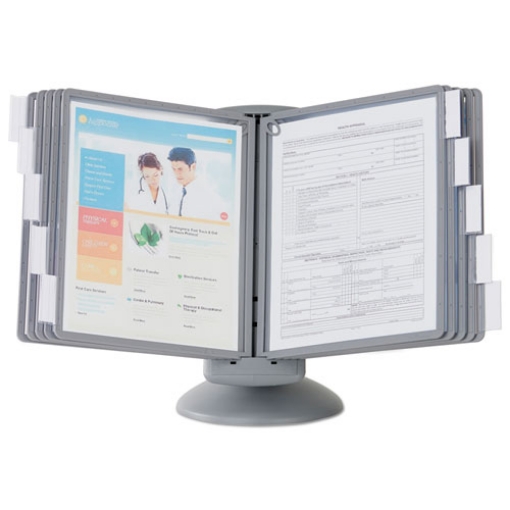 Picture of Sherpa Motion Desk Reference System, 10 Panels, Gray Borders