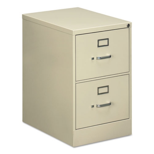 Picture of two-drawer economy vertical file, 2 legal-size file drawers, putty, 18" x 25" x 28.38"