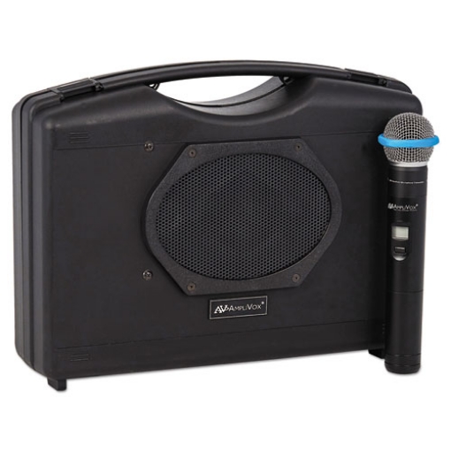 Picture of Bluetooth Audio Portable Buddy with Wireless Handheld Mic, 50 W, Black
