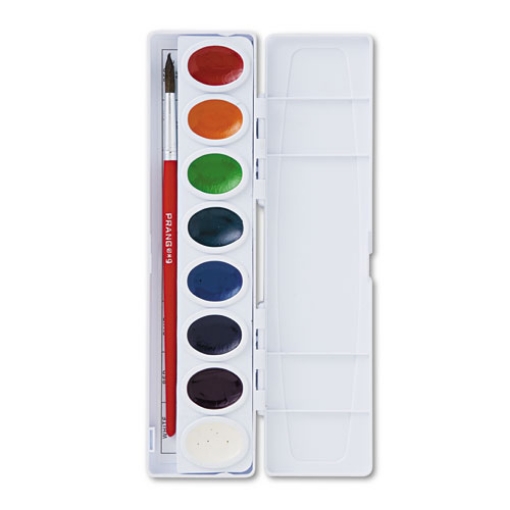 Picture of Professional Watercolors, 16 Assorted Colors, Oval Pan Palette Tray