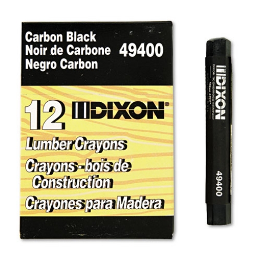 Picture of Lumber Crayons, 4.5 X 0.5, Carbon Black, Dozen