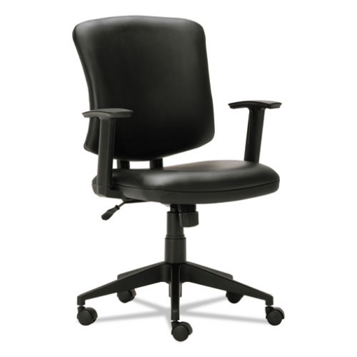 Picture of Alera Everyday Task Office Chair, Bonded Leather Seat/back, Supports Up To 275 Lb, 17.6" To 21.5" Seat Height, Black