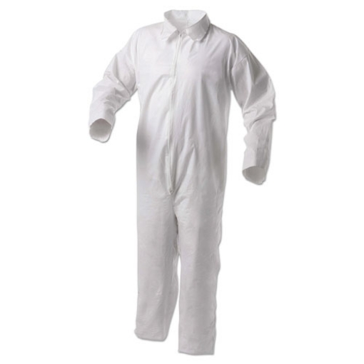 Picture of A35 Liquid And Particle Protection Coveralls, Zipper Front, 4x-Large, White, 25/carton