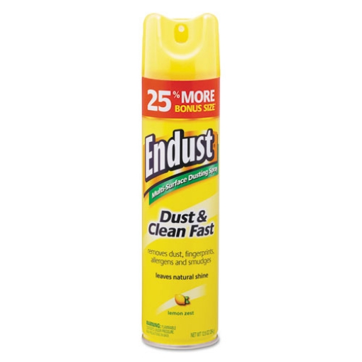 Picture of Endust Multi-Surface Dusting And Cleaning Spray, Lemon Zest, 12.5 Oz Aerosol Spray