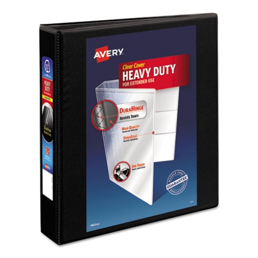 Picture of Heavy-Duty Non Stick View Binder With Durahinge And Slant Rings, 3 Rings, 1.5" Capacity, 11 X 8.5, Black, (5400)
