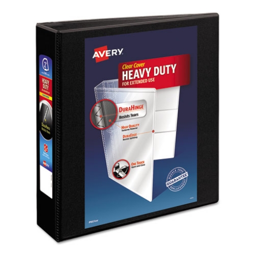 Picture of Heavy-Duty Non Stick View Binder With Durahinge And Slant Rings, 3 Rings, 2" Capacity, 11 X 8.5, Black, (5500)
