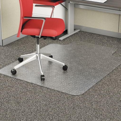 Picture of Occasional Use Studded Chair Mat For Flat Pile Carpet, 36 X 48, Lipped, Clear