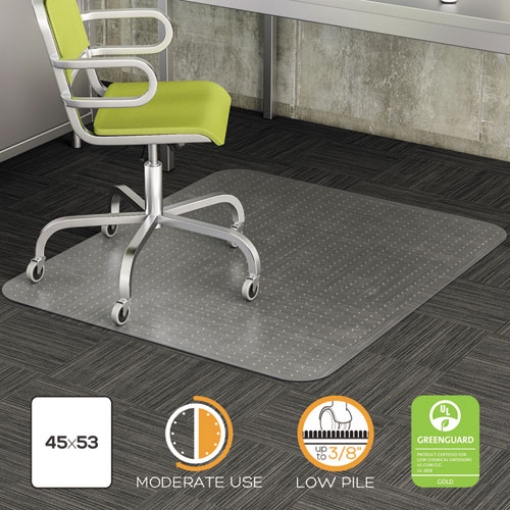 Picture of Duramat Moderate Use Chair Mat For Low Pile Carpet, 36 X 48, Rectangular, Clear