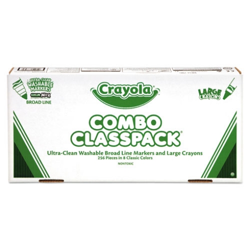 Picture of Crayon And Ultra-Clean Washable Marker Classpack, 8 Colors, 128 Each Crayons/markers, 256/box