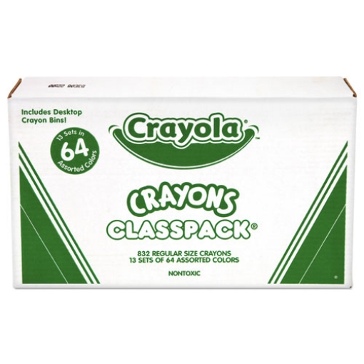 Picture of Classpack Regular Crayons, Assorted, 13 Caddies, 832/box