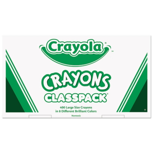 Picture of Classpack Large Size Crayons, 50 Each Of 8 Colors, 400/box