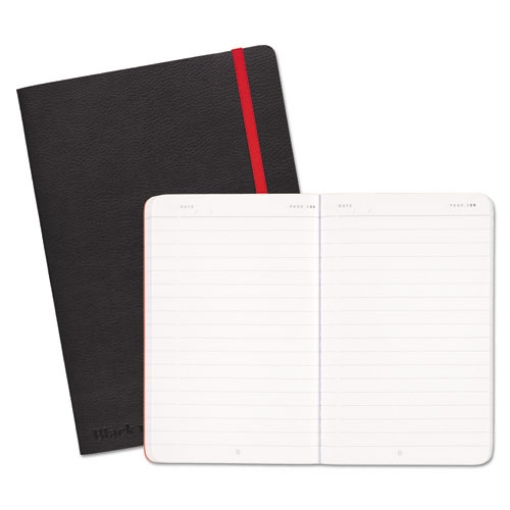 Picture of Flexible Cover Casebound Notebooks, SCRIBZEE Compatible, 1-Subject, Wide/Legal Rule, Black Cover, (71) 8.25 x 5.75 Sheets