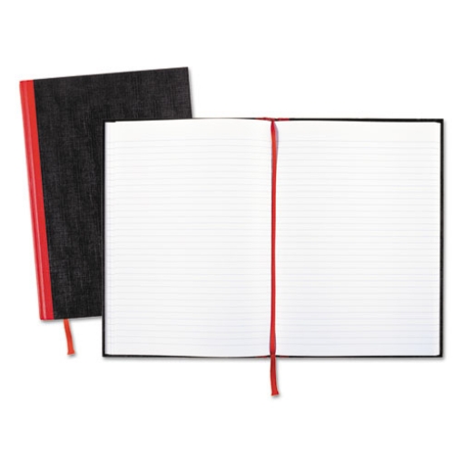 Picture of Hardcover Casebound Notebooks, SCRIBZEE Compatible, 1-Subject, Wide/Legal Rule, Black Cover, (96) 11.75 x 8.25 Sheets