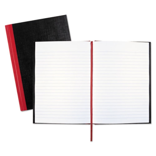 Picture of Hardcover Casebound Notebooks, SCRIBZEE Compatible, 1-Subject, Wide/Legal Rule, Black Cover, (96) 8.25 x 5.63 Sheets