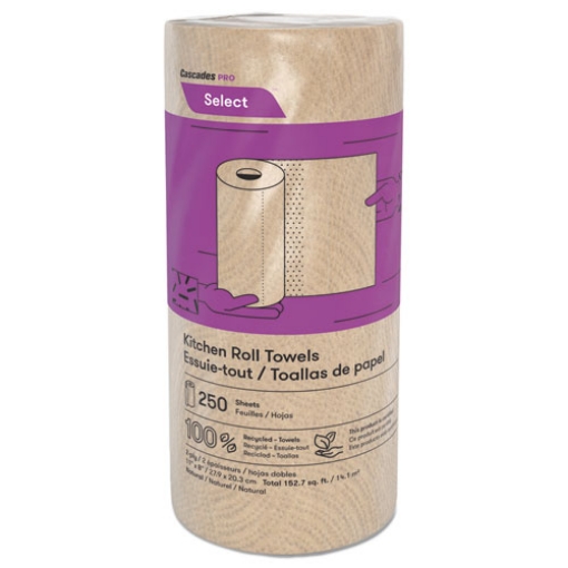 Picture of Select Kitchen Roll Towels, 2-Ply, 11" X 166.6 Ft, Natural, 250/roll, 12/carton