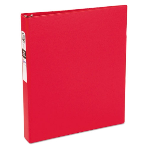 Picture of Economy Non-View Binder With Round Rings, 3 Rings, 1" Capacity, 11 X 8.5, Red, (3310)