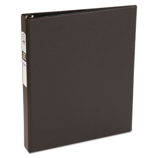 Picture of Economy Non-View Binder With Round Rings, 3 Rings, 1" Capacity, 11 X 8.5, Black, (3301)