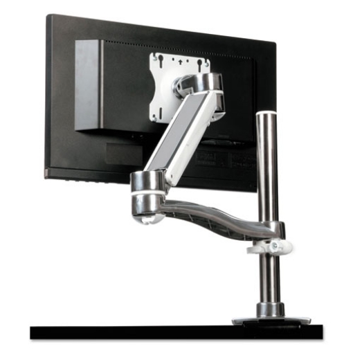 Picture of Desk-Mounted Flat Panel Monitor Arm, For 22" Monitors, 360 Deg Rotation, 180 Deg Tilt, 360 Deg Pan, Silver, Supports 40 Lb