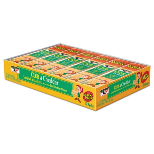 Picture of Sandwich Cracker, Club And Cheddar, 8 Cracker Snack Pack, 12/box