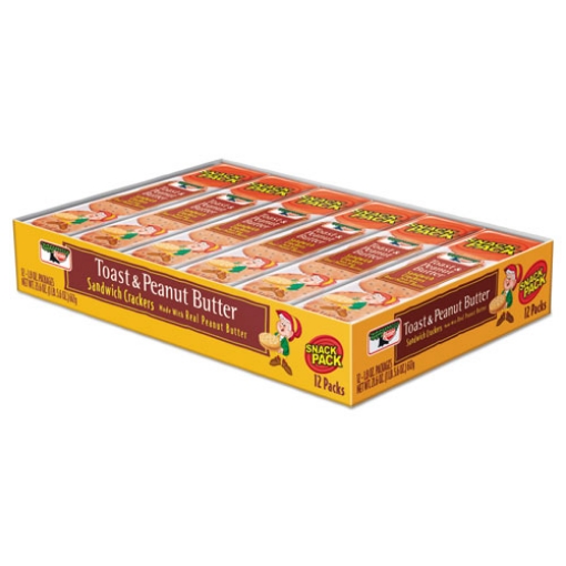 Picture of Sandwich Crackers, Toast And Peanut Butter, 8 Cracker Snack Pack, 12/box