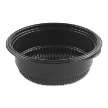 Picture of MicroRaves Incredi-Bowl Base, 8 oz, 4.75" Diameter x 1.75"h, Black, Plastic, 500/Carton