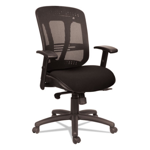 Picture of Alera Eon Series Multifunction Mid-Back Cushioned Mesh Chair, Supports Up To 275 Lb, 18.11" To 21.37" Seat Height, Black