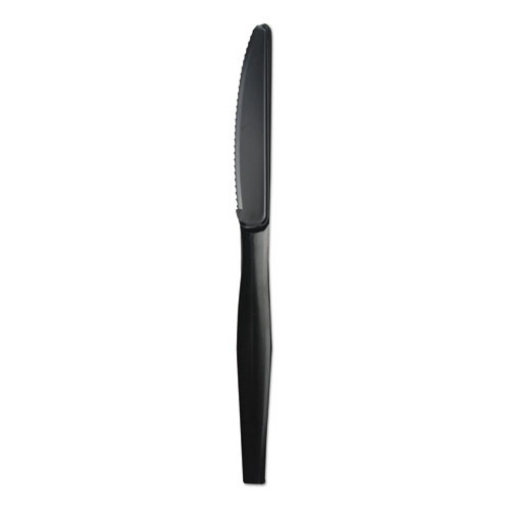 Picture of Heavyweight Polypropylene Cutlery, Knife, Black, 1000/carton