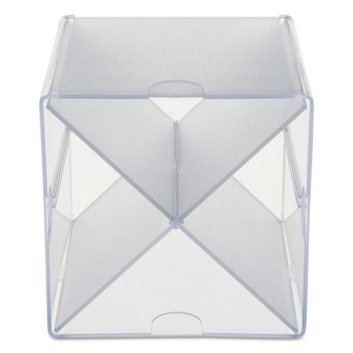 Picture of Stackable Cube Organizer, X Divider, 4 Compartments, Plastic, 6 x 7.2 x 6, Clear