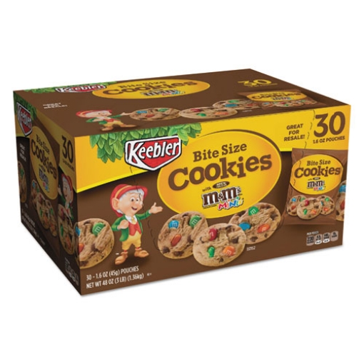 Picture of Mini Cookie Snack Packs, Chocolate Chip/mandms, 1.6 Oz Pouch, 30 Pouches/carton