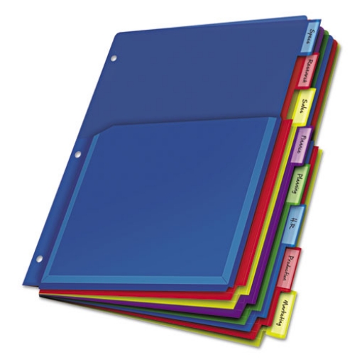 Picture of Expanding Pocket Index Dividers, 8-Tab, 11 x 8.5, Assorted, 1 Set