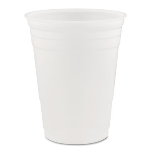 Picture of SOLO Party Plastic Cold Drink Cups, 16 oz, 50/Sleeve, 20 Sleeves/Carton