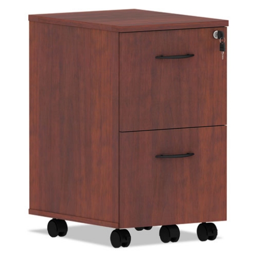 Picture of Alera Valencia Series Mobile Pedestal, Left Or Right, 2 Legal/letter-Size File Drawers, Medium Cherry, 15.38" X 20" X 26.63"
