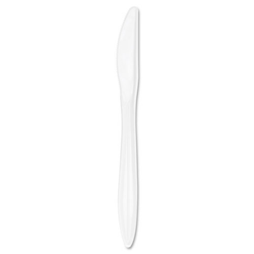 Picture of Style Setter Mediumweight Plastic Knives, White, 1000/carton