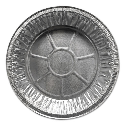 Picture of Aluminum Pie Pans, Medium, 27.6 Oz, 9" Diameter X 1"h, Silver, 500/carton