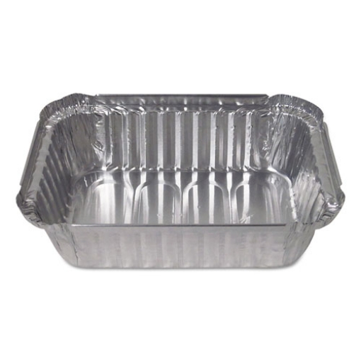 Picture of Aluminum Closeable Containers, 1.5 Lb Deep Oblong, 7.06 X 5.13 X 1.93, Silver, 500/carton