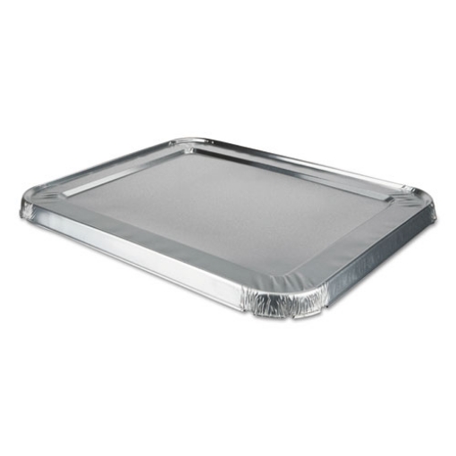 Picture of Aluminum Steam Table Lids, Fits Rolled Edge Half-Size Pan, 10.56 x 13 x 0.63, 100/Carton