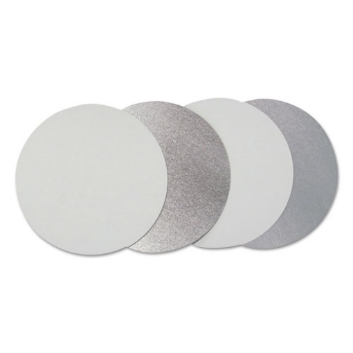 Picture of Flat Board Lids, For 7" Round Containers, Silver, Paper, 500 /Carton