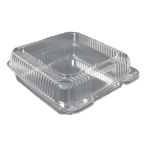 Picture of Plastic Clear Hinged Containers, 9 X 8.63 X 3, Clear, 200/carton