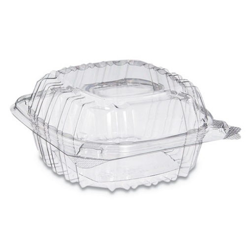 Picture of ClearSeal Hinged-Lid Plastic Containers, 13.8 oz, Clear, Plastic, 500/Carton